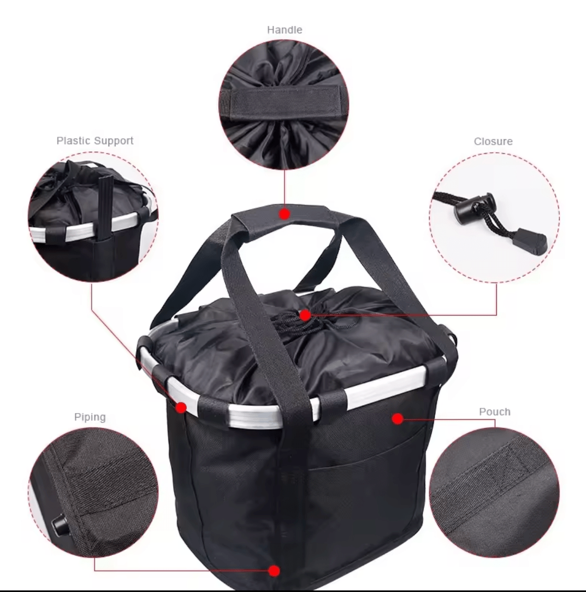 Detachable Folding Front Basket / Pet Carrier - Alter Ego Bikes